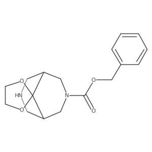 Benzyl 3,7-diazaspiro[bicyclo[3.3.1]nonane-9,2'-[1,3]dioxolane]-7-carboxylate结构式
