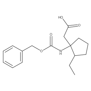 2-(1-{[(Benzyloxy)carbonyl]amino}-2-ethylcyclopentyl)acetic acid Structure