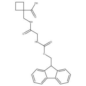 1-{[2-({[(9H-fluoren-9-yl)methoxy]carbonyl}amino)acetamido]methyl}cyclobutane-1-carboxylic acid Structure