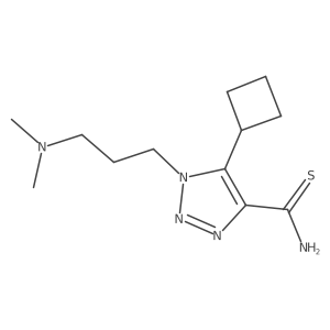 5-cyclobutyl-1-[3-(dimethylamino)propyl]-1H-1,2,3-triazole-4-carbothioamide Structure