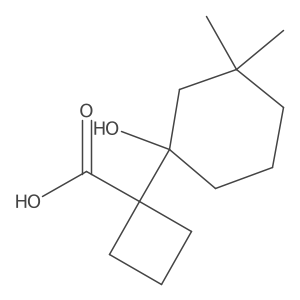 1-(1-Hydroxy-3,3-dimethylcyclohexyl)cyclobutane-1-carboxylic acid Structure