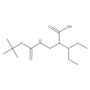 2-({[(Tert-butoxy)carbonyl]amino}methyl)-3-ethylpentanoic acid Structure