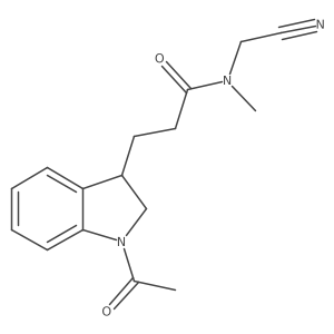 3-(1-Acetyl-2,3-dihydroindol-3-yl)-N-(cyanomethyl)-N-methylpropanamide结构式