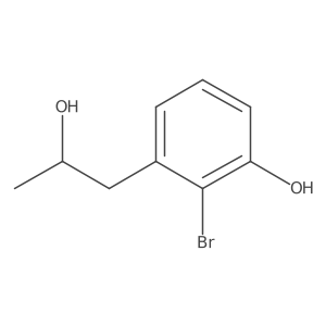 2-bromo-3-[(2S)-2-hydroxypropyl]phenol结构式
