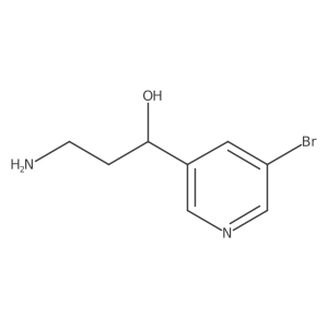 (1R)-3-amino-1-(5-bromopyridin-3-yl)propan-1-ol结构式
