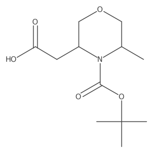 2-{4-[(Tert-butoxy)carbonyl]-5-methylmorpholin-3-yl}acetic acid Structure