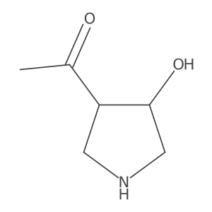 rac-1-[(3R,4S)-4-hydroxypyrrolidin-3-yl]ethan-1-one Structure