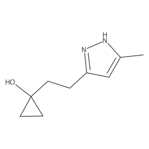 1-[2-(5-methyl-1H-pyrazol-3-yl)ethyl]cyclopropan-1-ol结构式