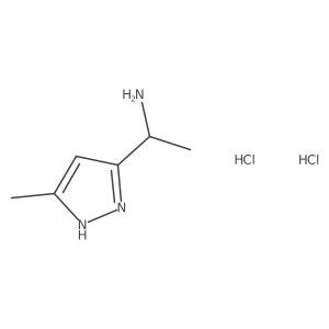 1-(5-Methyl-1H-pyrazol-3-yl)ethan-1-amine dihydrochloride Structure