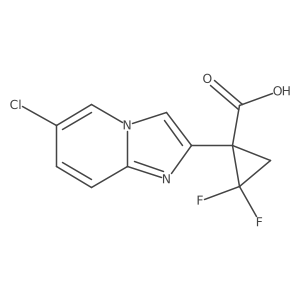 1-{6-Chloroimidazo[1,2-a]pyridin-2-yl}-2,2-difluorocyclopropane-1-carboxylic acid Structure