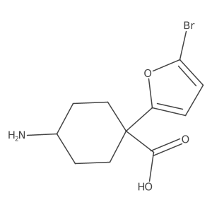4-Amino-1-(5-bromofuran-2-yl)cyclohexane-1-carboxylic acid Structure