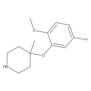 4-(5-Fluoro-2-methoxyphenoxy)-4-methylpiperidine Structure