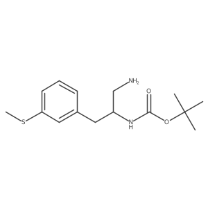 tert-butyl N-{1-amino-3-[3-(methylsulfanyl)phenyl]propan-2-yl}carbamate Structure