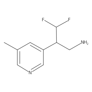 3,3-Difluoro-2-(5-methylpyridin-3-yl)propan-1-amine结构式