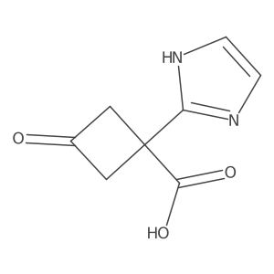 1-(1H-imidazol-2-yl)-3-oxocyclobutane-1-carboxylic acid Structure