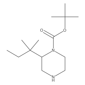 Tert-butyl 2-(2-methylbutan-2-yl)piperazine-1-carboxylate结构式