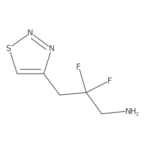 2,2-Difluoro-3-(1,2,3-thiadiazol-4-yl)propan-1-amine结构式