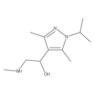 1-[3,5-dimethyl-1-(propan-2-yl)-1H-pyrazol-4-yl]-2-(methylamino)ethan-1-ol Structure