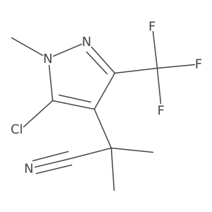 2-[5-chloro-1-methyl-3-(trifluoromethyl)-1H-pyrazol-4-yl]-2-methylpropanenitrile结构式