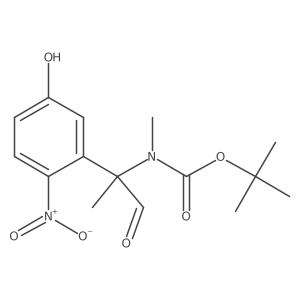 tert-butyl N-[2-(5-hydroxy-2-nitrophenyl)-1-oxopropan-2-yl]-N-methylcarbamate结构式