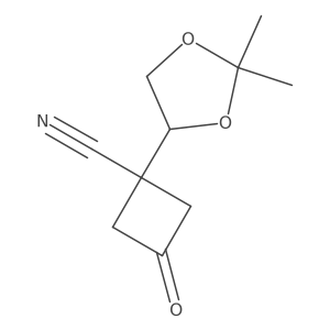1-(2,2-Dimethyl-1,3-dioxolan-4-yl)-3-oxocyclobutane-1-carbonitrile Structure