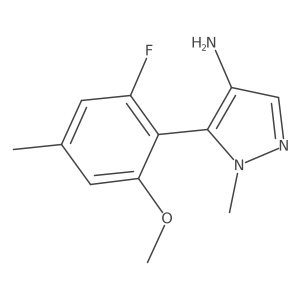 5-(2-fluoro-6-methoxy-4-methylphenyl)-1-methyl-1H-pyrazol-4-amine结构式