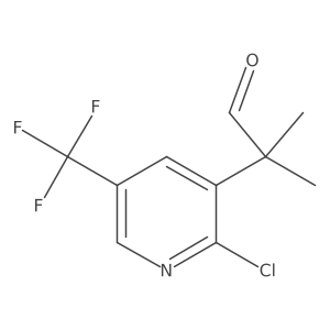 2-[2-Chloro-5-(trifluoromethyl)pyridin-3-yl]-2-methylpropanal结构式
