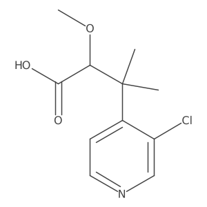 3-(3-Chloropyridin-4-yl)-2-methoxy-3-methylbutanoic acid结构式
