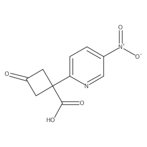1-(5-Nitropyridin-2-yl)-3-oxocyclobutane-1-carboxylic acid结构式
