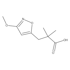 3-(3-Methoxy-1,2-oxazol-5-yl)-2,2-dimethylpropanoic acid Structure
