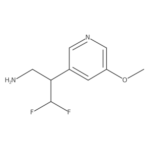 3,3-Difluoro-2-(5-methoxypyridin-3-yl)propan-1-amine结构式