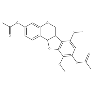 (6aR-cis)-7,10-Dimethoxy-6a,11a-dihydro-6H-benzofuro[3,2-c]chromene-3,9-diyl diacetate Structure