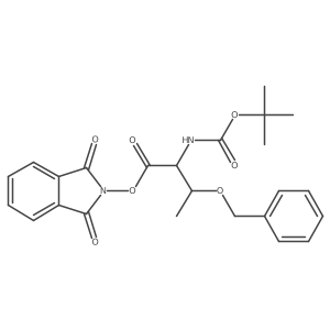 1,3-dioxo-2,3-dihydro-1H-isoindol-2-yl (2R,3S)-3-(benzyloxy)-2-{[(tert-butoxy)carbonyl]amino}butanoate结构式