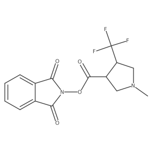 1,3-dioxo-2,3-dihydro-1H-isoindol-2-yl 1-methyl-4-(trifluoromethyl)pyrrolidine-3-carboxylate结构式