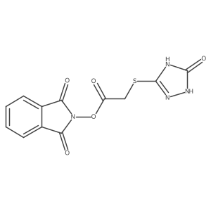 1,3-dioxo-2,3-dihydro-1H-isoindol-2-yl 2-[(5-oxo-4,5-dihydro-1H-1,2,4-triazol-3-yl)sulfanyl]acetate Structure