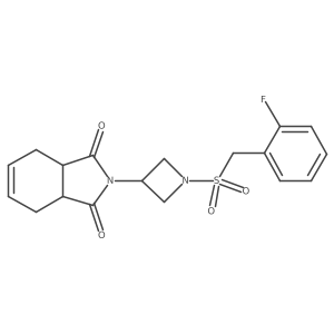 2-(1-((2-fluorobenzyl)sulfonyl)azetidin-3-yl)-3a,4,7,7a-tetrahydro-1H-isoindole-1,3(2H)-dione Structure