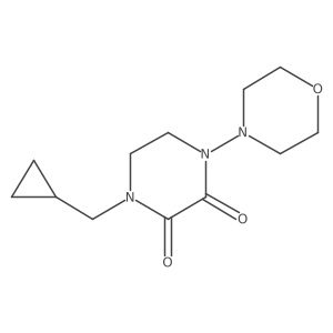 1-(Cyclopropylmethyl)-4-morpholin-4-ylpiperazine-2,3-dione Structure