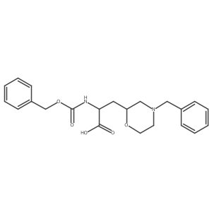 (2S)-3-(4-benzylmorpholin-2-yl)-2-(benzyloxycarbonylamino)propanoic acid结构式