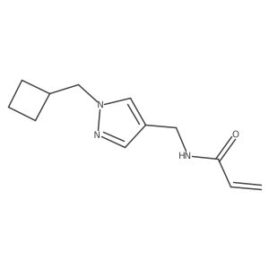 N-[[1-(Cyclobutylmethyl)pyrazol-4-yl]methyl]prop-2-enamide结构式