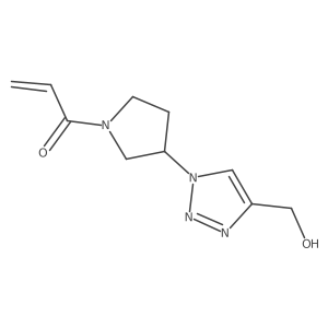1-[3-[4-(Hydroxymethyl)triazol-1-yl]pyrrolidin-1-yl]prop-2-en-1-one结构式