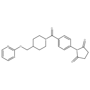 1-[4-[4-(Pyrimidin-2-yloxymethyl)piperidine-1-carbonyl]phenyl]pyrrolidine-2,5-dione结构式