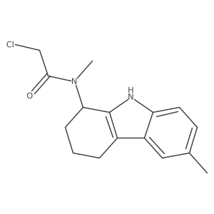 2-Chloro-N-methyl-N-(6-methyl-2,3,4,9-tetrahydro-1H-carbazol-1-yl)acetamide结构式