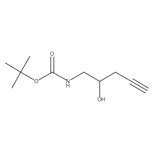 tert-butyl N-[(2R)-2-hydroxypent-4-yn-1-yl]carbamate结构式