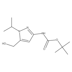 tert-butyl N-[5-(hydroxymethyl)-1-(propan-2-yl)-1H-pyrazol-3-yl]carbamate结构式