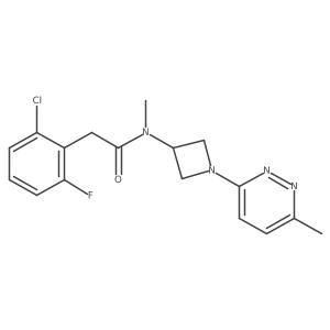 2-(2-chloro-6-fluorophenyl)-N-methyl-N-[1-(6-methylpyridazin-3-yl)azetidin-3-yl]acetamide Structure