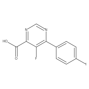 5-Fluoro-6-(4-iodophenyl)pyrimidine-4-carboxylic acid结构式