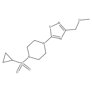 1-(Cyclopropanesulfonyl)-4-[3-(methoxymethyl)-1,2,4-thiadiazol-5-yl]piperazine结构式