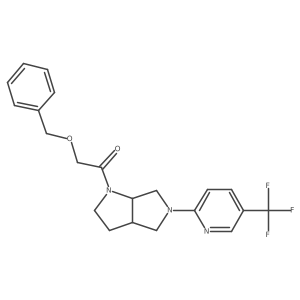 2-(Benzyloxy)-1-{5-[5-(trifluoromethyl)pyridin-2-yl]-octahydropyrrolo[3,4-b]pyrrol-1-yl}ethan-1-one结构式