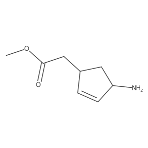 methyl 2-[(1R,4R)-4-aminocyclopent-2-en-1-yl]acetate结构式
