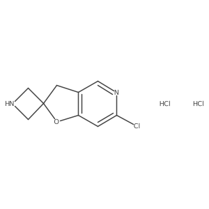 6'-Chloro-3'h-spiro[azetidine-3,2'-furo[3,2-c]pyridine] dihydrochloride结构式